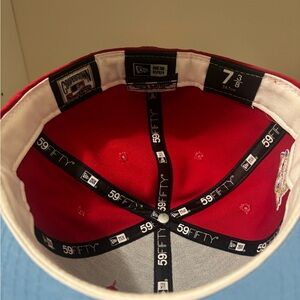 New Era 59FIFTY Red and White Cap